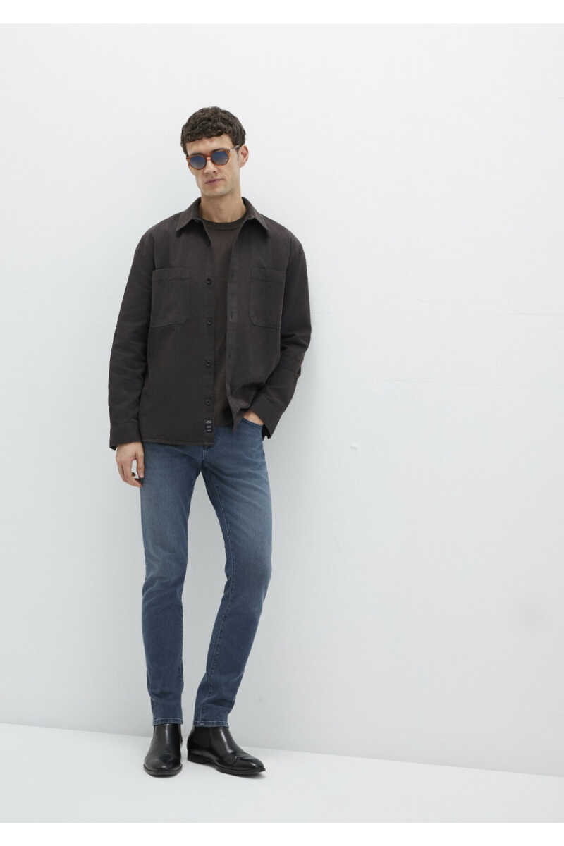 Mavi James Mavi Black Puslu Mürekkep Mavi Skinny Normal Bel Dar Paça Erkek Jean Pantolon 0042490667 - 2