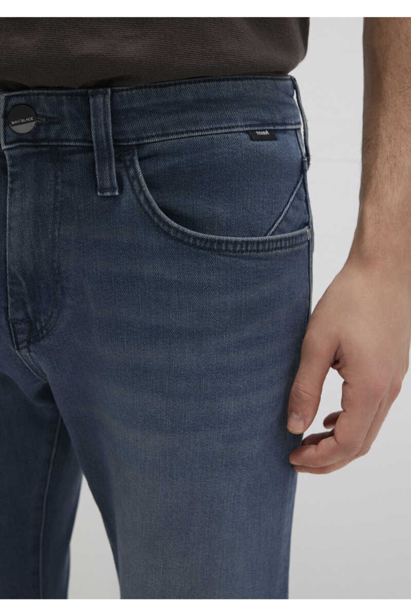 Mavi James Mavi Black Puslu Mürekkep Mavi Skinny Normal Bel Dar Paça Erkek Jean Pantolon 0042490667 - 5