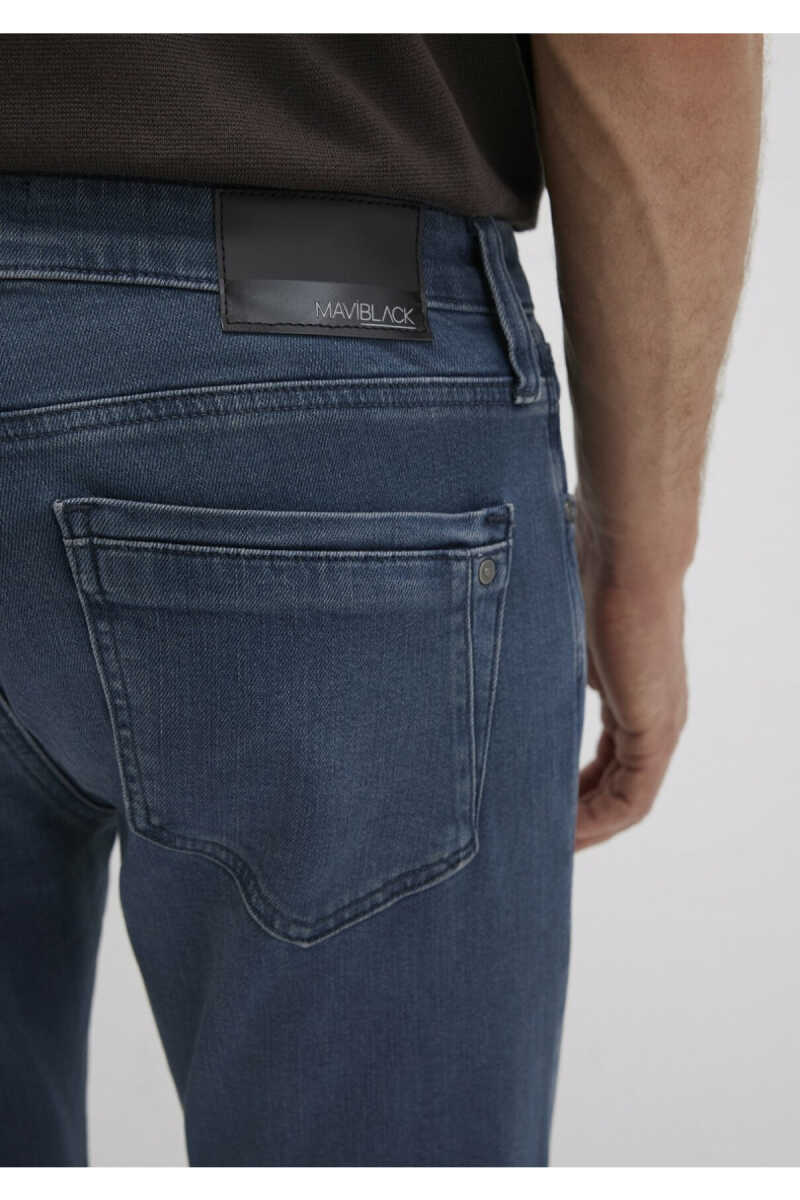 Mavi James Mavi Black Puslu Mürekkep Mavi Skinny Normal Bel Dar Paça Erkek Jean Pantolon 0042490667 - 7