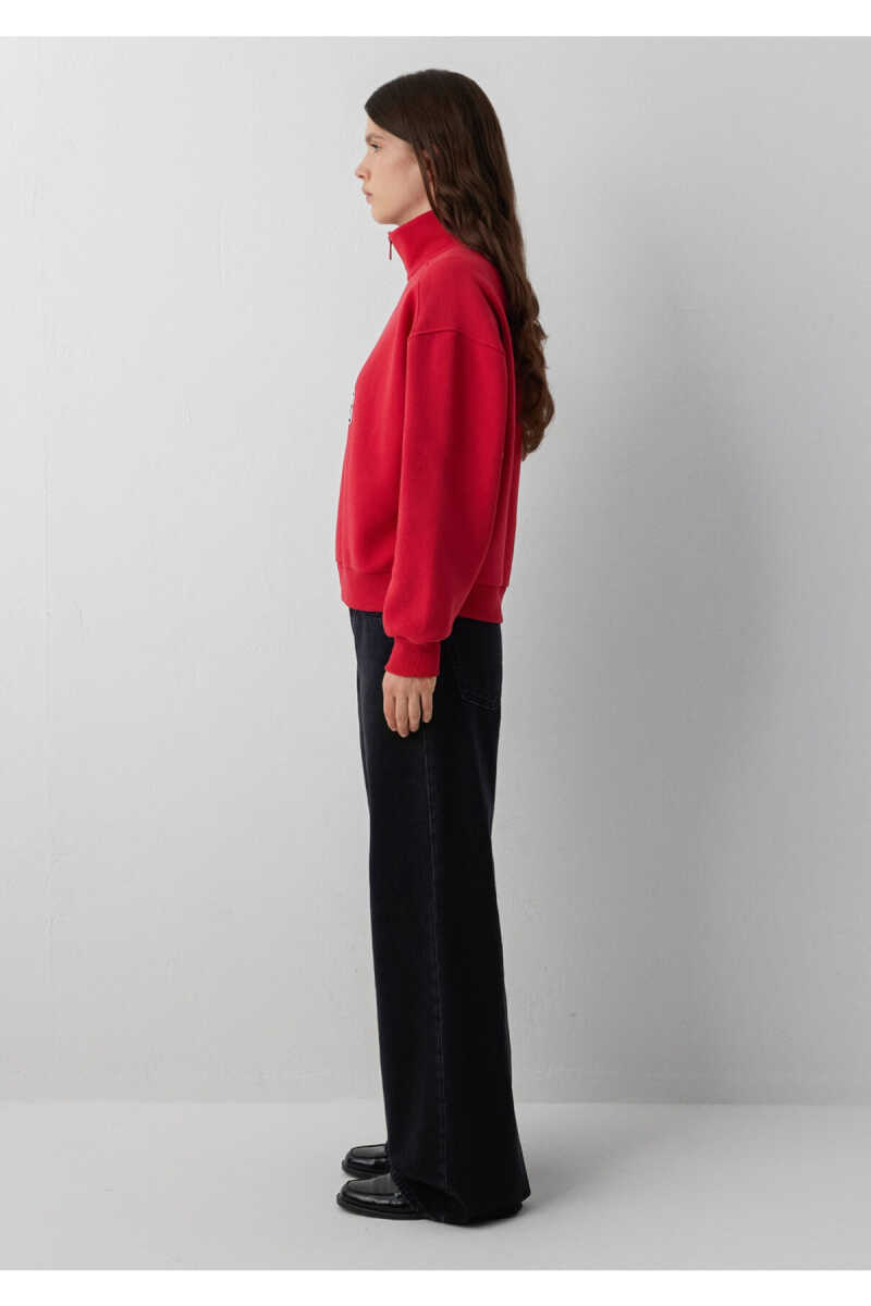 Mavi Jeans Baskılı Kırmızı Loose Fit Kadın Sweatshirt 1S20132-86417 - 4