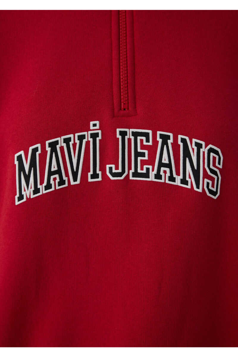 Mavi Jeans Baskılı Kırmızı Loose Fit Kadın Sweatshirt 1S20132-86417 - 7