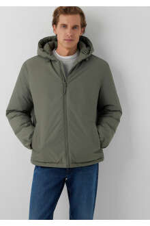 Mavi Jeans Kapüşonlu Yeşil Loose Fit Erkek Mont 0110832-85485