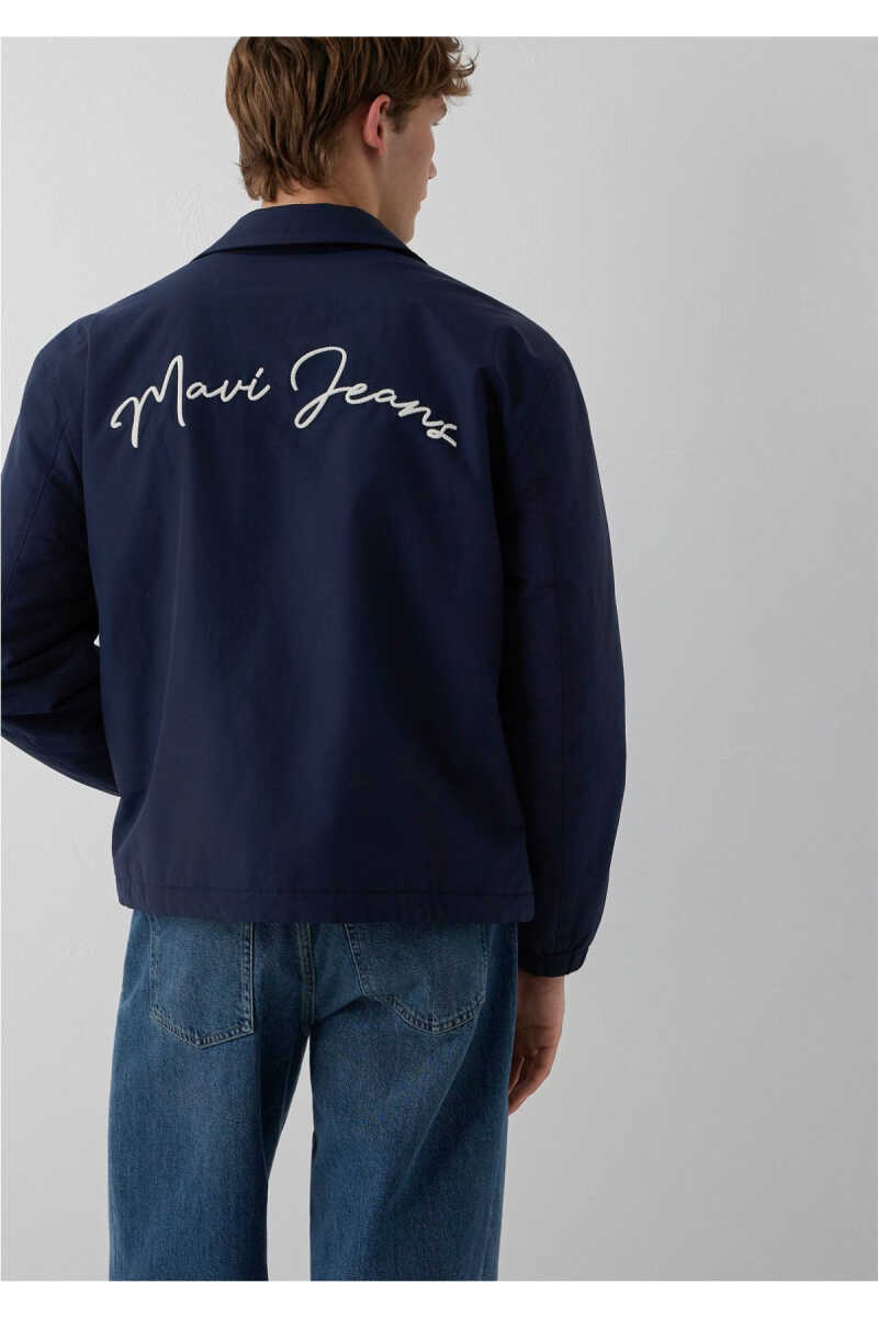 Mavi Jeans Nakışlı Lacivert Loose Fit Erkek Ceket 0110875-82318 - 1