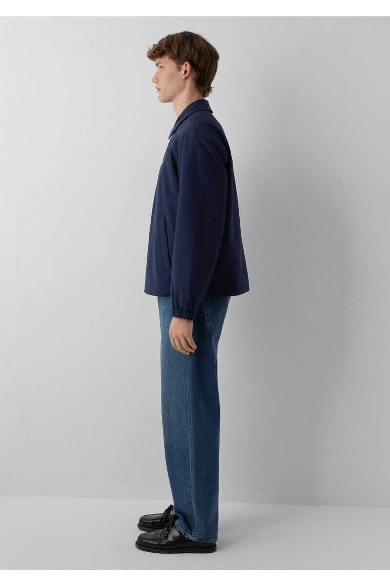 Mavi Jeans Nakışlı Lacivert Loose Fit Erkek Ceket 0110875-82318 - 4