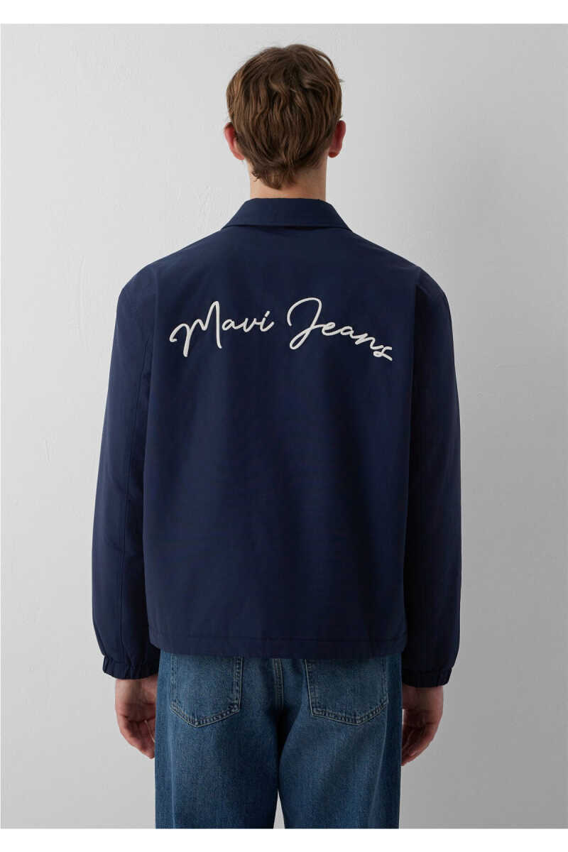 Mavi Jeans Nakışlı Lacivert Loose Fit Erkek Ceket 0110875-82318 - 5