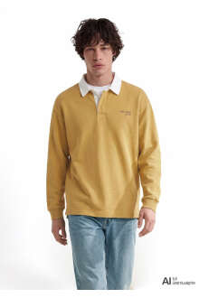 Mavi Jeans Sarı Loose Fit Erkek Polo Sweatshirt 0S20014-70274