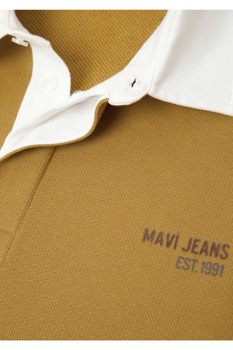 Mavi Jeans Sarı Loose Fit Erkek Polo Sweatshirt 0S20014-70274 - 8