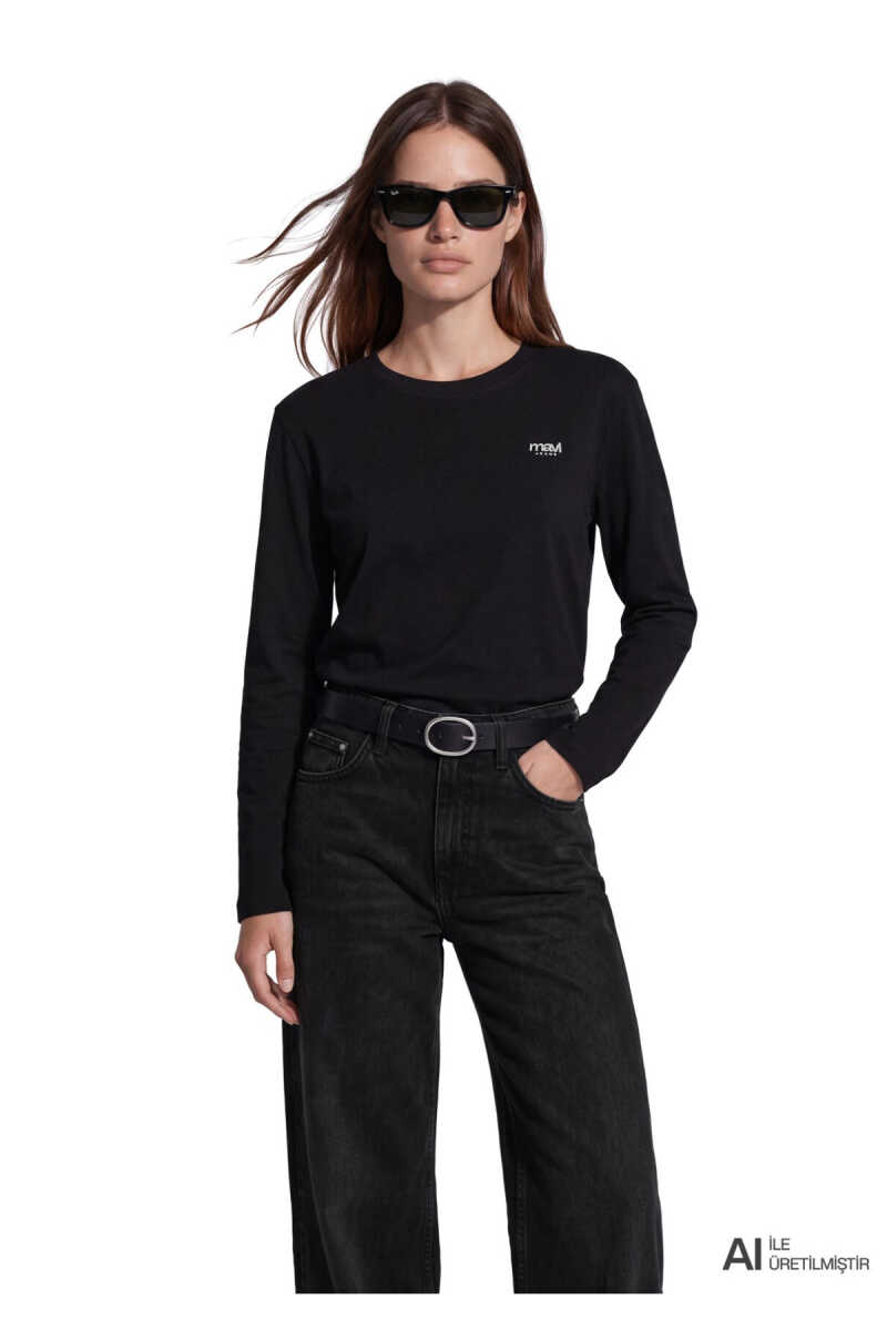 Mavi Jeans Uzun Kollu Siyah Sweat 1620079-900 - 1