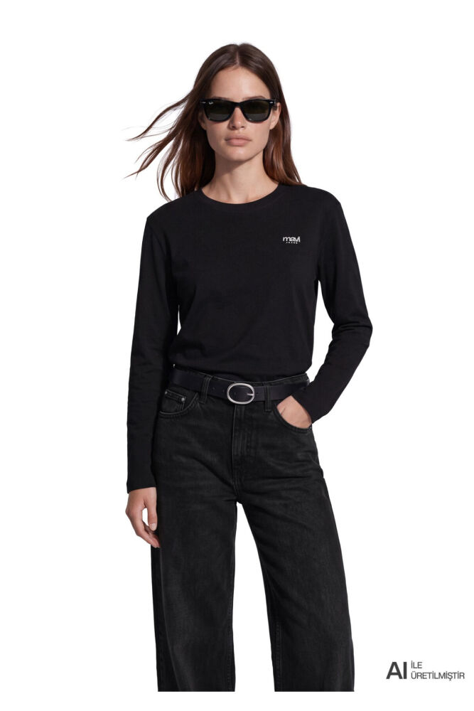 Mavi Jeans Uzun Kollu Siyah Sweat 1620079-900