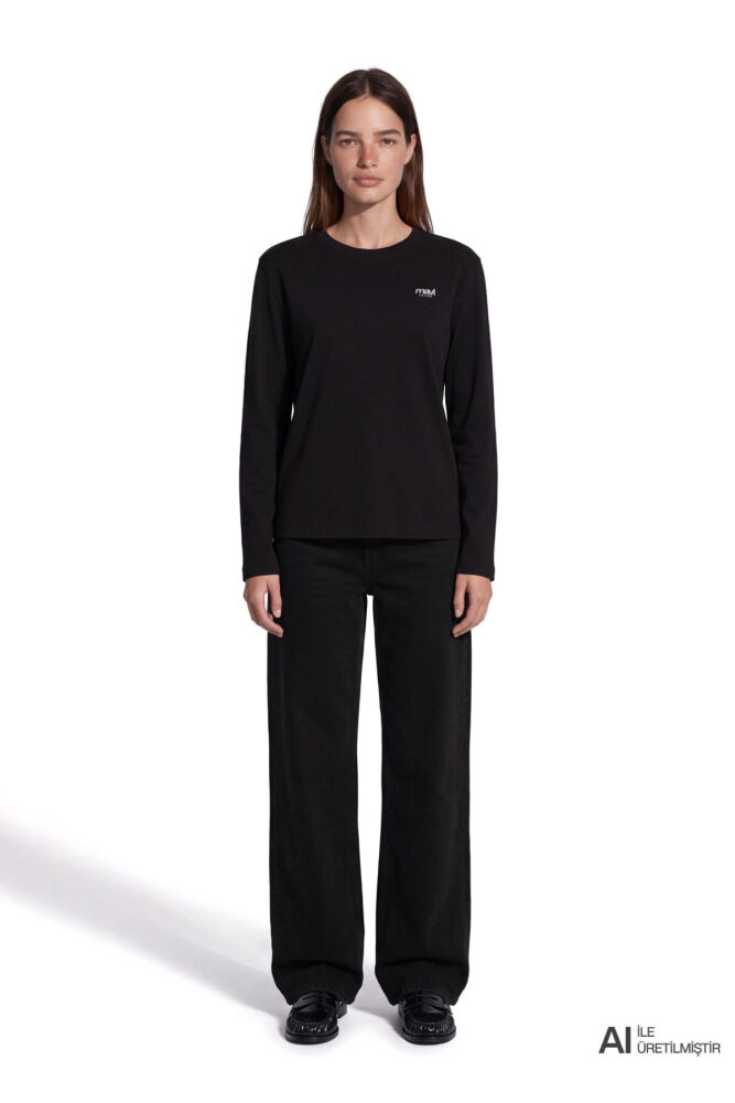Mavi Jeans Uzun Kollu Siyah Sweat 1620079-900 (1)