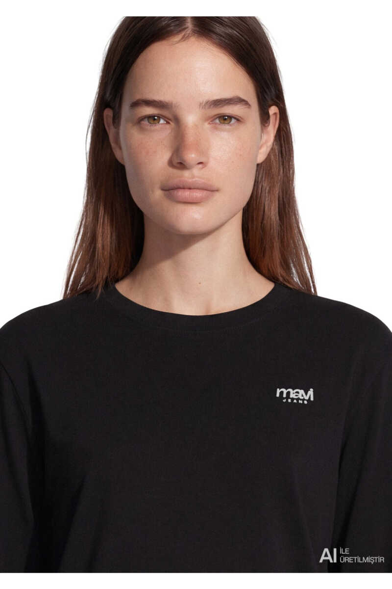 Mavi Jeans Uzun Kollu Siyah Sweat 1620079-900 - 5
