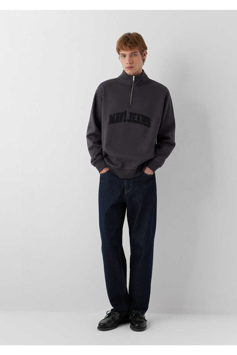Mavi Jeans Yarı Fermuarlı Antrasit Loose Fit Erkek Sweatshirt 0S20113-91405 - 1