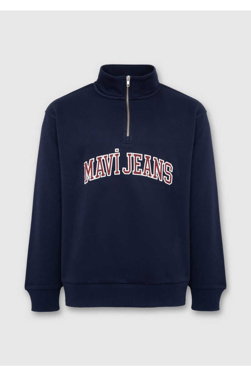 Mavi Jeans Yarı Fermuarlı Lacivert Loose Fit Erkek Sweatshirt 0S20113-86415 - 6