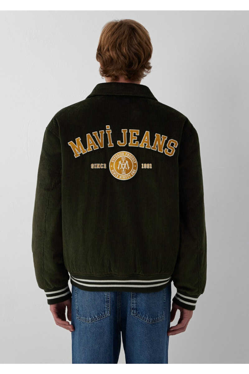 Mavi Jeans Yeşil Kadife Kolej Loose Fit Erkek Ceket 0110957-71602 - 6