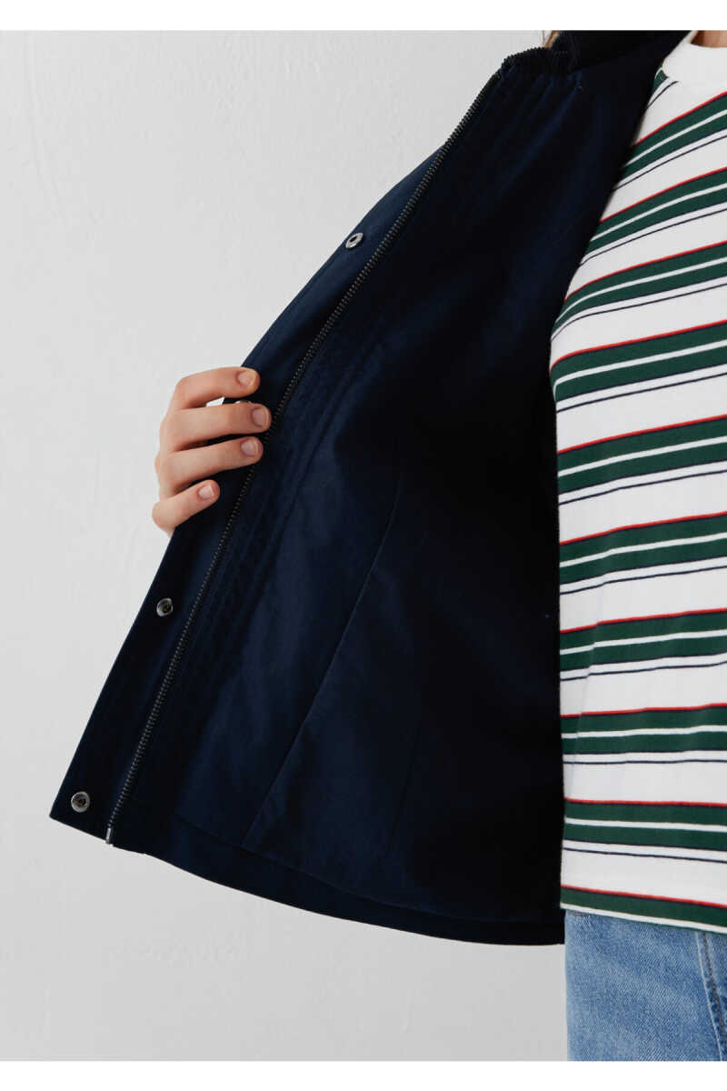 Mavi Kadife Yaka Detaylı Lacivert Loose Fit Kadın Ceket 1110916-90372 - 7