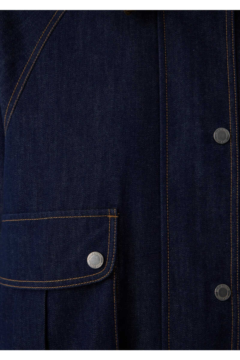 Mavi Kadife Yakalı Lacivert Loose Fit Kadın Denim Ceket 1110913-86971 - 8