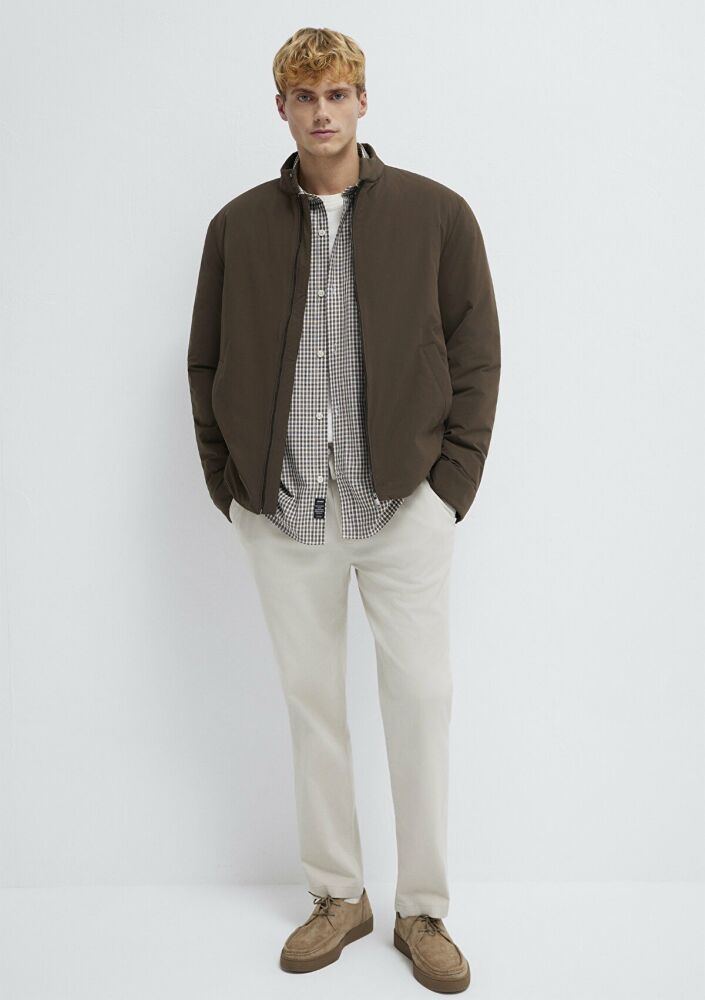 Mavi Kahverengi Bomber Regular Fit Erkek Ceket 0110761-71541