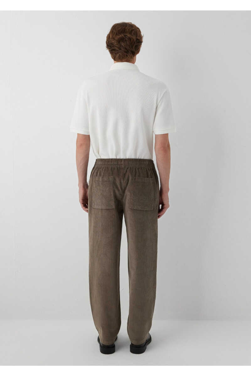 Mavi Kahverengi Kadife Regular Fit Erkek Jogger Pantolon 0010619-70376 - 5