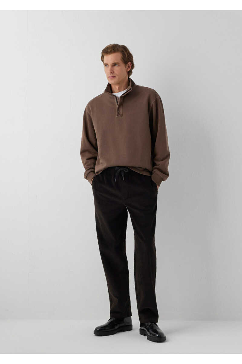 Mavi Kahverengi Kadife Regular Fit Erkek Jogger Pantolon 0010619-90892 - 2