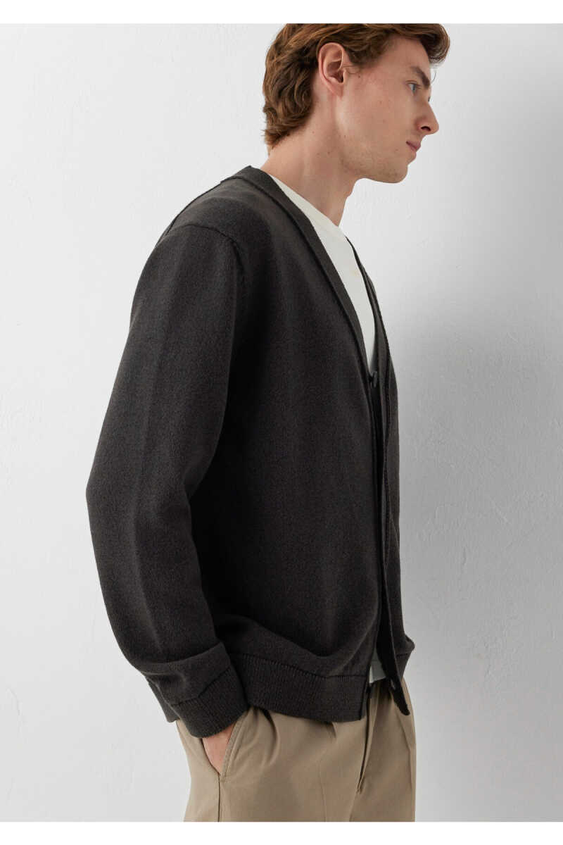 Mavi Kahverengi Loose Fit Erkek Hırka 0710457-70219 - 2