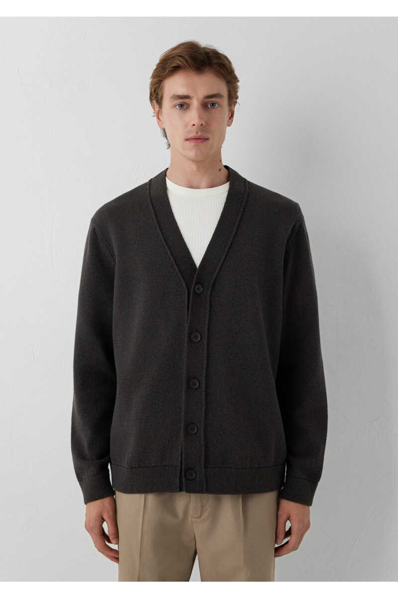Mavi Kahverengi Loose Fit Erkek Hırka 0710457-70219 - 3