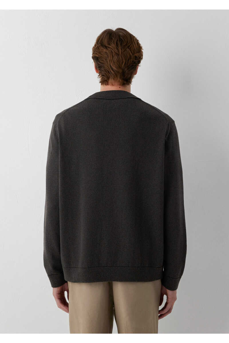 Mavi Kahverengi Loose Fit Erkek Hırka 0710457-70219 - 5