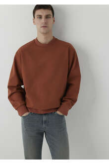 Mavi Kahverengi Loose Fit Erkek Sweatshirt 0S20147-70315