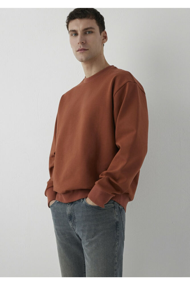 Mavi Kahverengi Loose Fit Erkek Sweatshirt 0S20147-70315 (1)