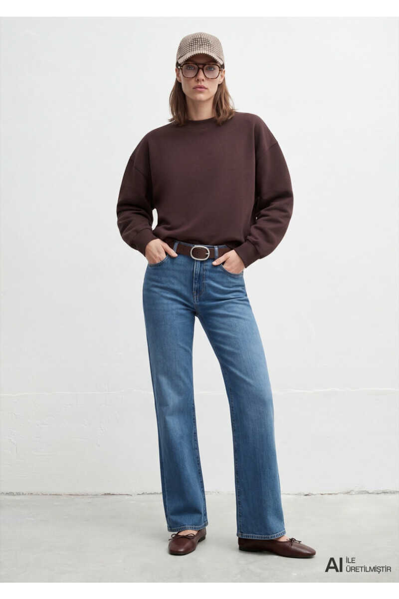 Mavi Kahverengi Loose Fit Kadın Sweatshirt 1S10576-70240 - 2