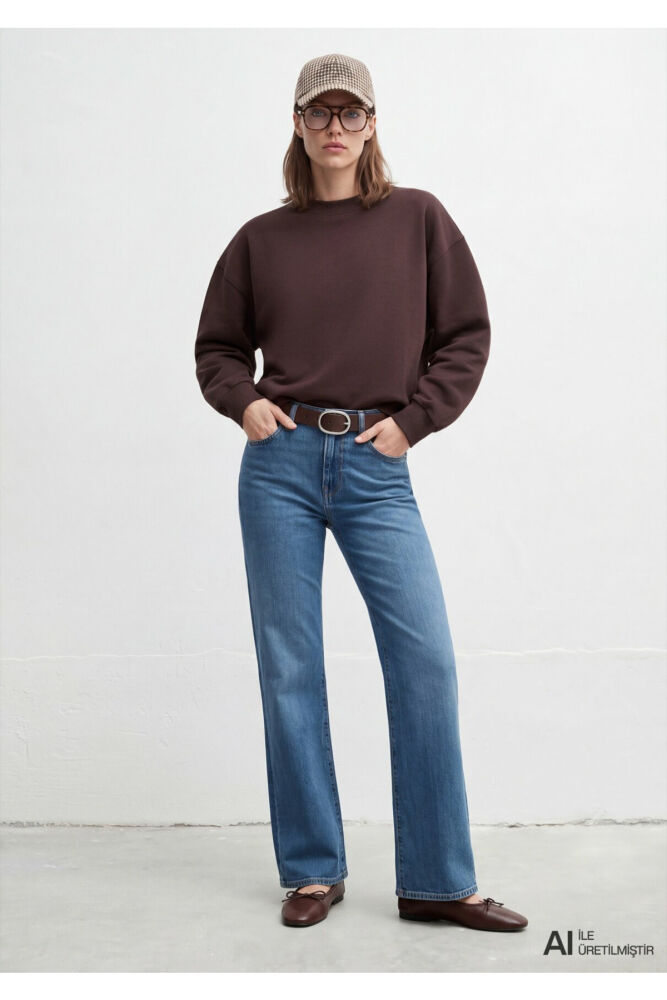 Mavi Kahverengi Loose Fit Kadın Sweatshirt 1S10576-70240 (1)