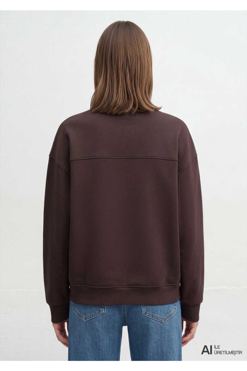 Mavi Kahverengi Loose Fit Kadın Sweatshirt 1S10576-70240 - 5