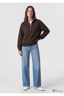 Mavi Kahverengi Loose Fit Kadın Sweatshirt 1S10586-70240