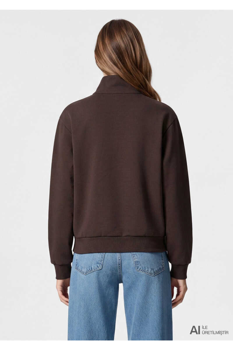 Mavi Kahverengi Loose Fit Kadın Sweatshirt 1S10586-70240 - 4