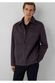 Mavi Kahverengi Suni Deri Regular Fit Erkek Ceket 0110866-90892