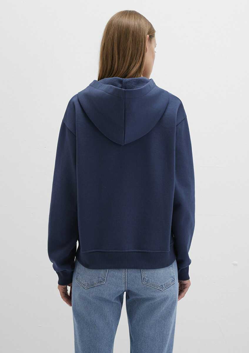 Mavi Kapişonlu Koyu Lacivert Kadın Sweat 167299-70488 - 5