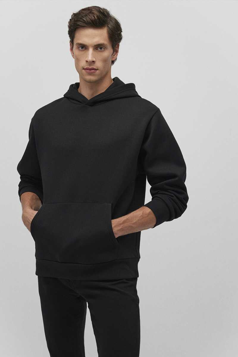 Mavi Kapişonlu Siyah Erkek Sweat 0S10275-900 - 2