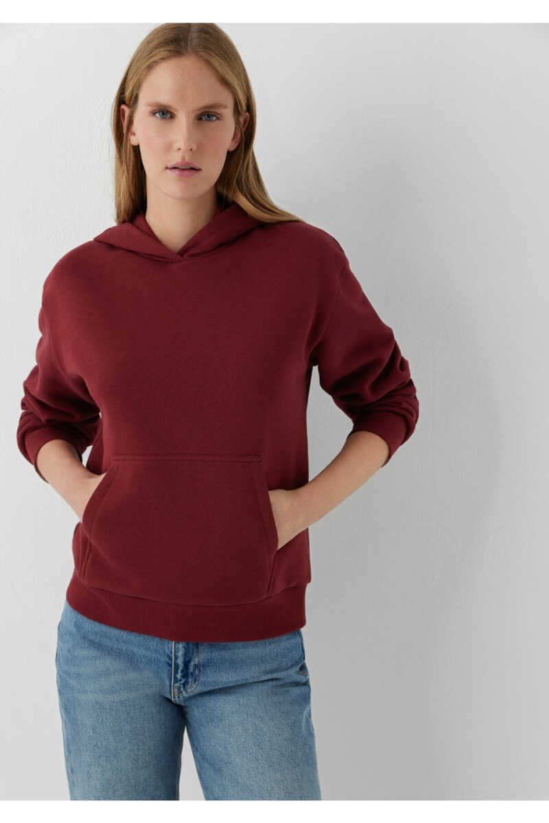 Mavi Kapüşonlu Bordo Regular Fit Kadın Sweatshirt 167299-85347 - 1