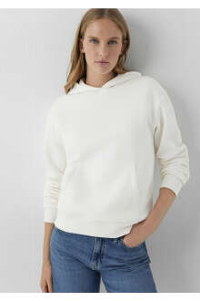 Mavi Kapüşonlu Ekru Regular Fit Kadın Sweatshirt 167299-80194