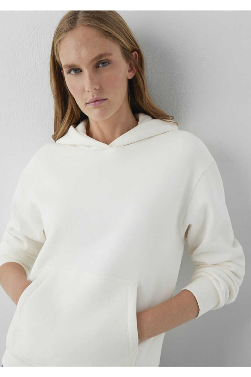 Mavi Kapüşonlu Ekru Regular Fit Kadın Sweatshirt 167299-80194 - 2