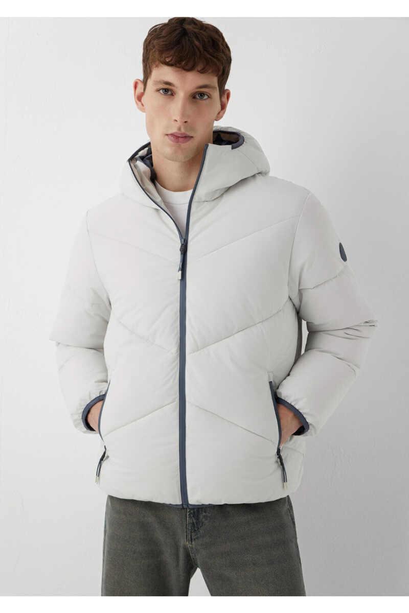 Mavi Kapüşonlu Gri Regular Fit Erkek Ceket 0110360-70080 - 1