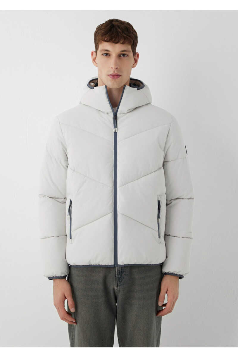 Mavi Kapüşonlu Gri Regular Fit Erkek Ceket 0110360-70080 - 3