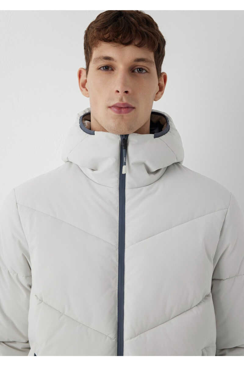Mavi Kapüşonlu Gri Regular Fit Erkek Ceket 0110360-70080 - 6