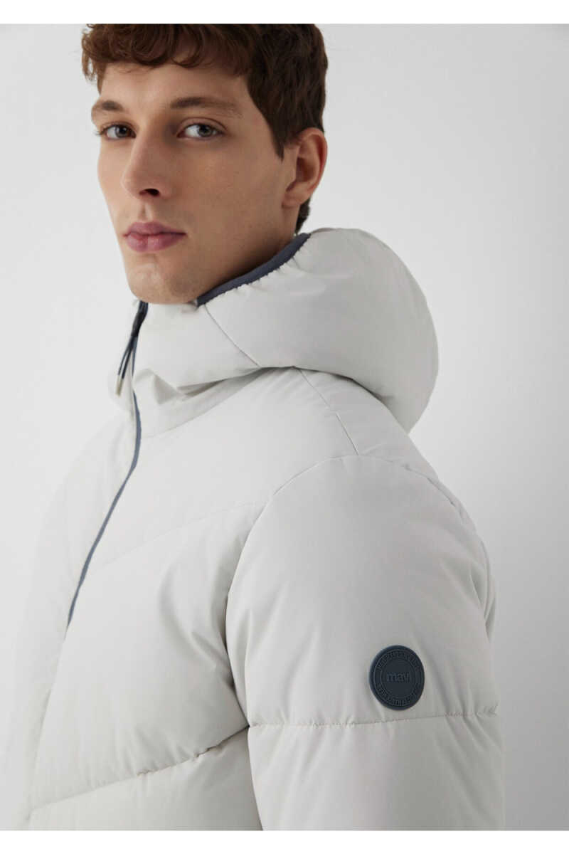 Mavi Kapüşonlu Gri Regular Fit Erkek Ceket 0110360-70080 - 7