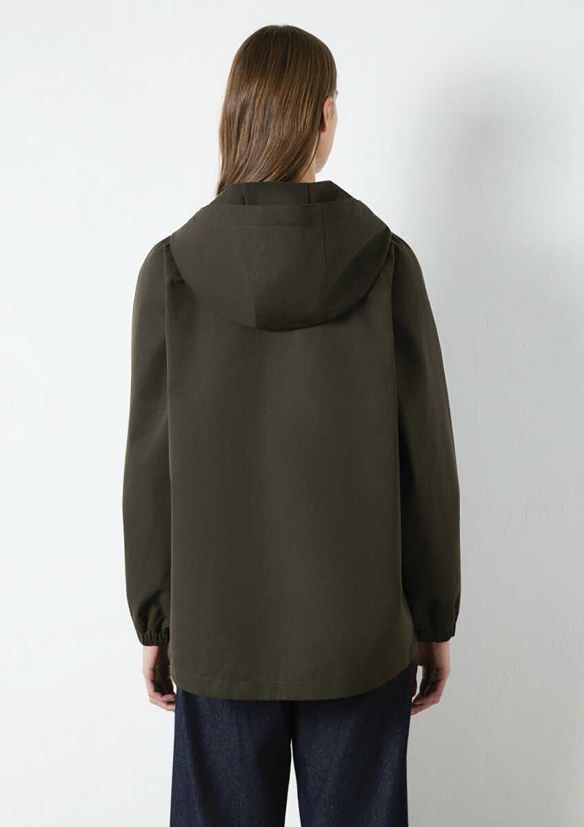 Mavi Kapüşonlu Haki Loose Fit Kadın Ceket 1110014-90707 - 6