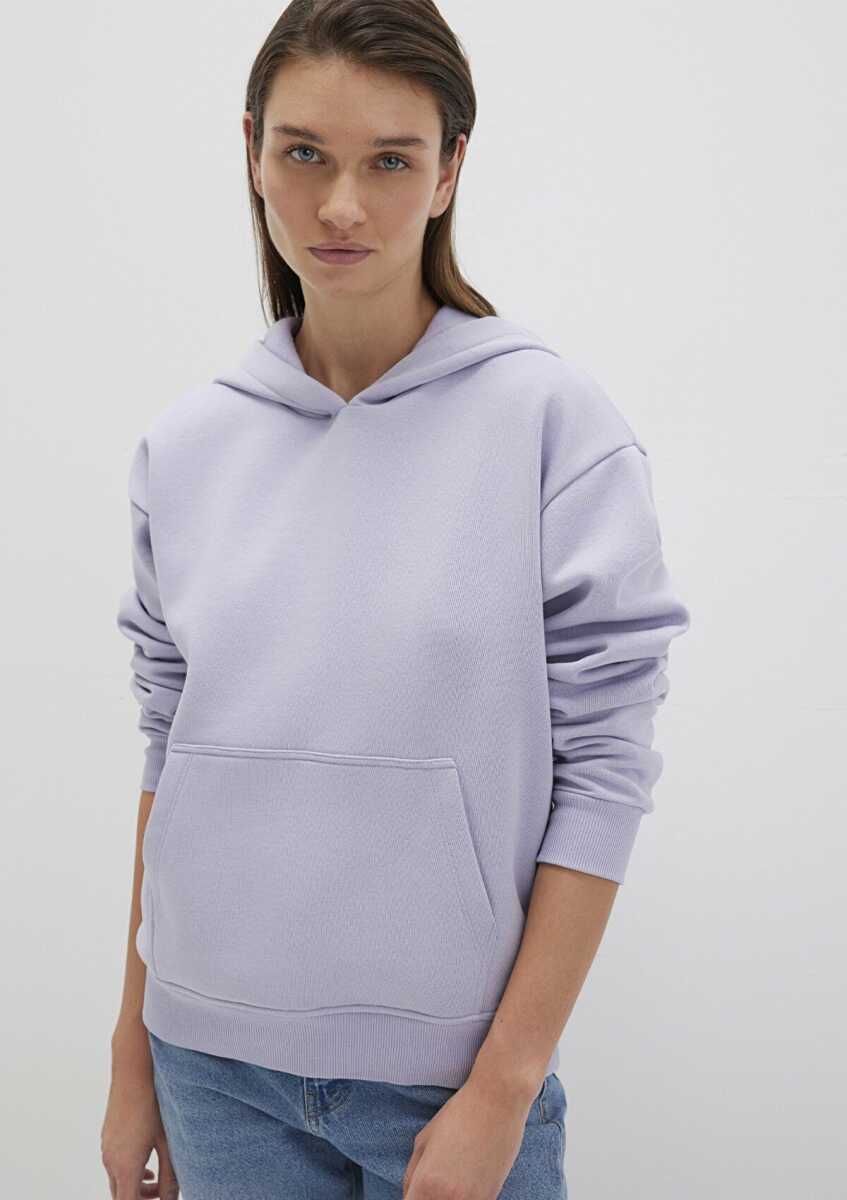 Mavi Kapüşonlu Kadın Sweat 167299-70531 - 1