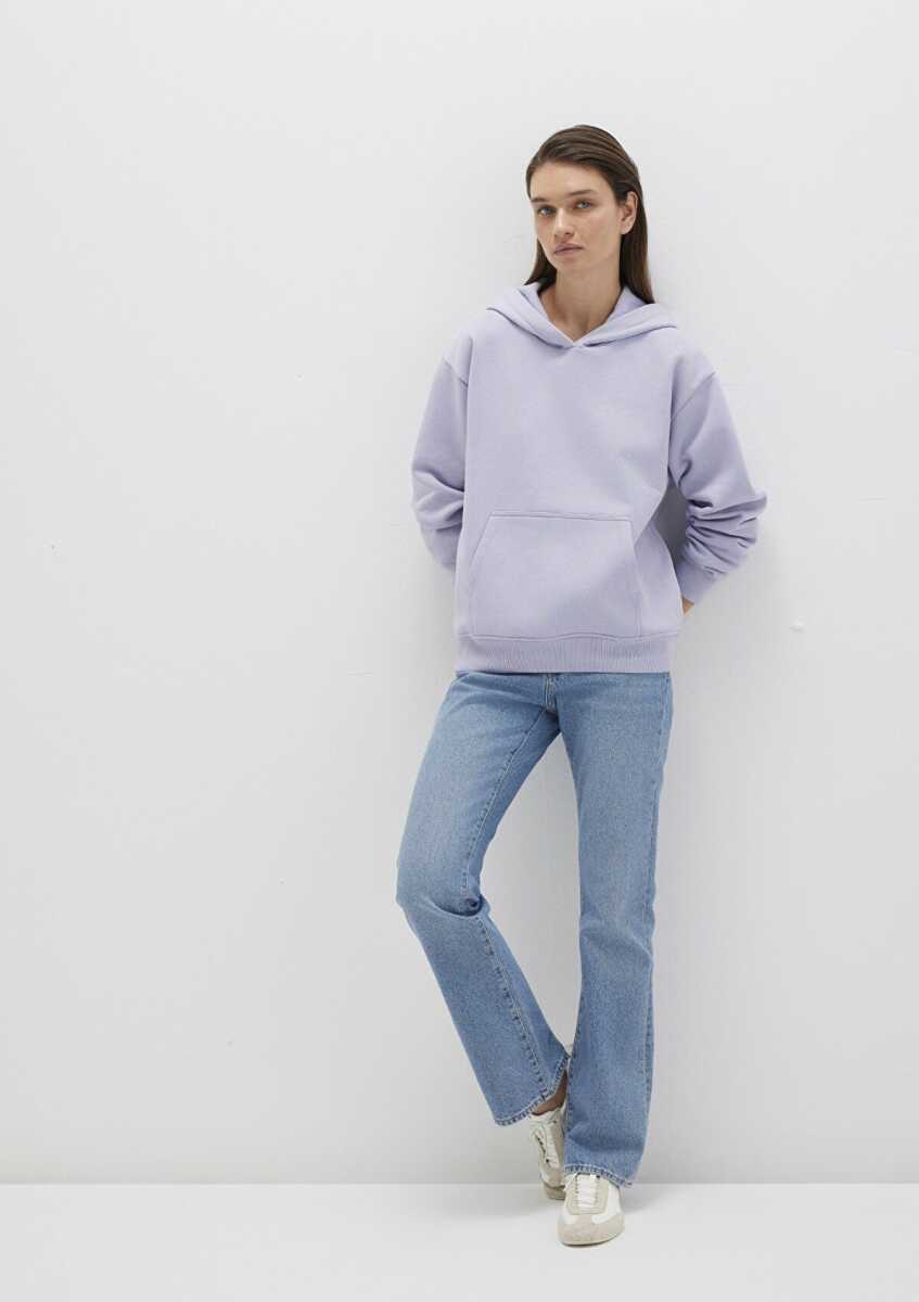 Mavi Kapüşonlu Kadın Sweat 167299-70531 - 3