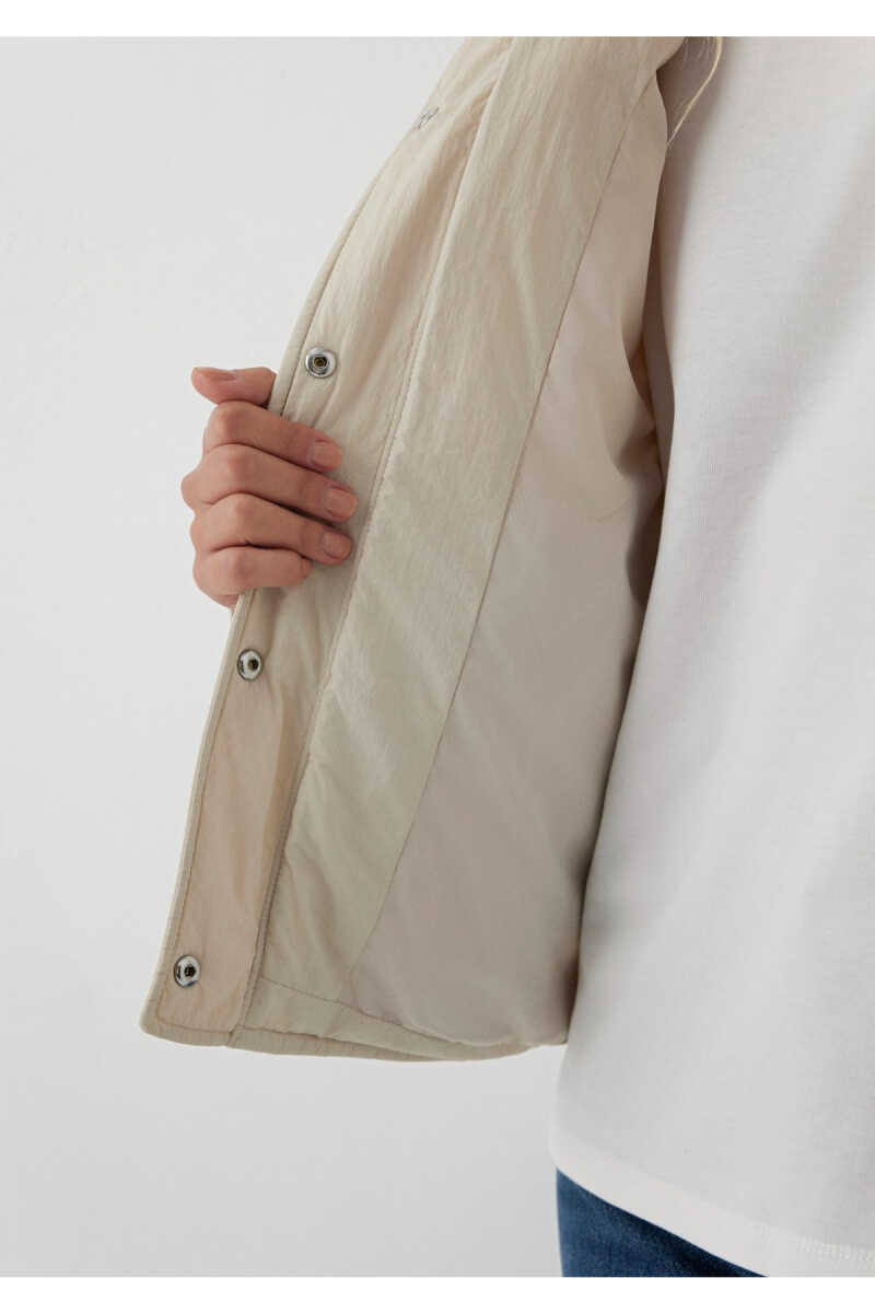Mavi Kapüşonlu Kapitone Ekru Loose Fit Kadın Mont 1110911-70037 - 7