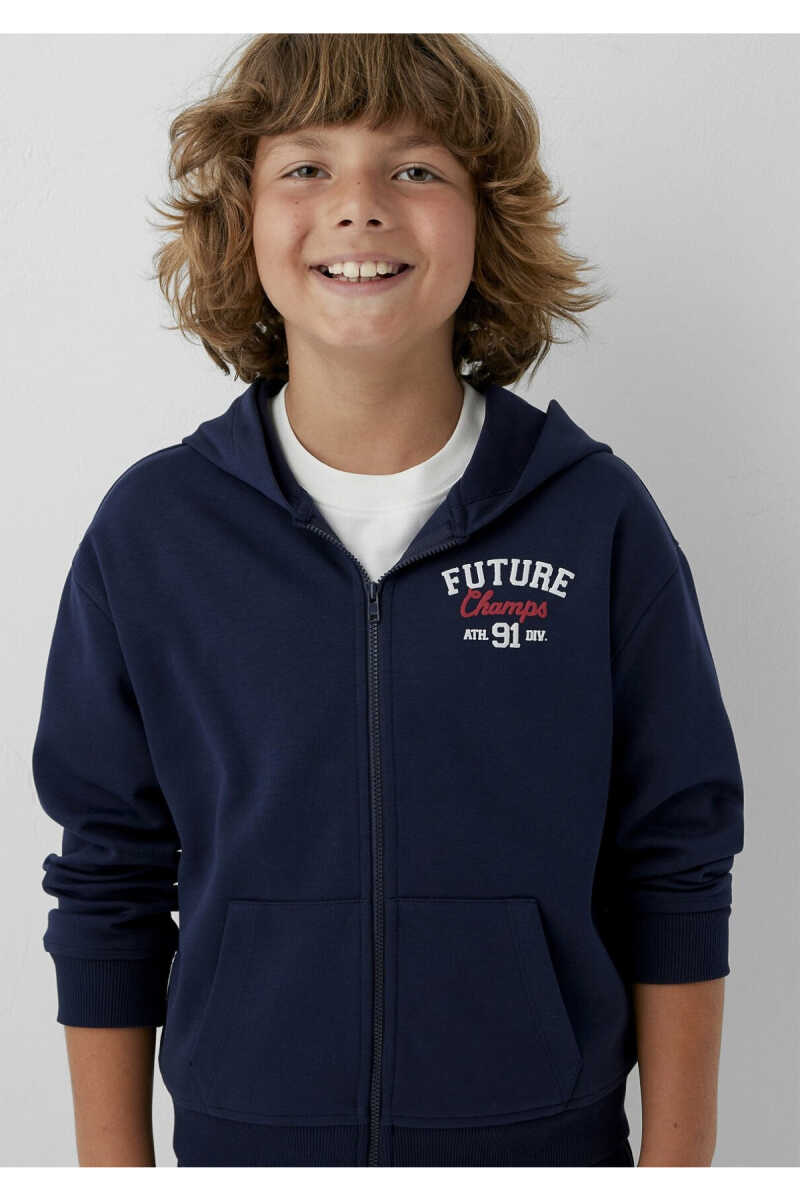 Mavi Kapüşonlu Lacivert Loose Fit Çocuk Sweatshirt 6S10183-84371 - 1
