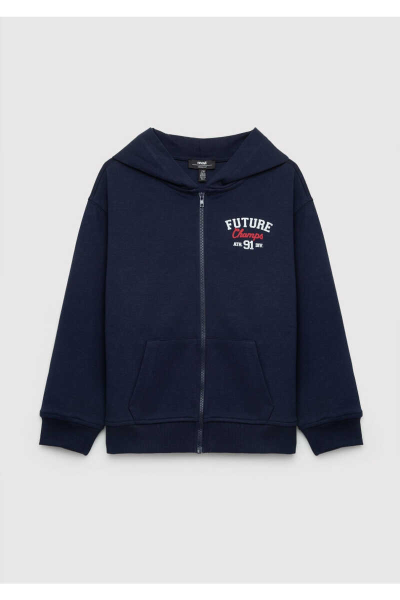 Mavi Kapüşonlu Lacivert Loose Fit Çocuk Sweatshirt 6S10183-84371 - 2