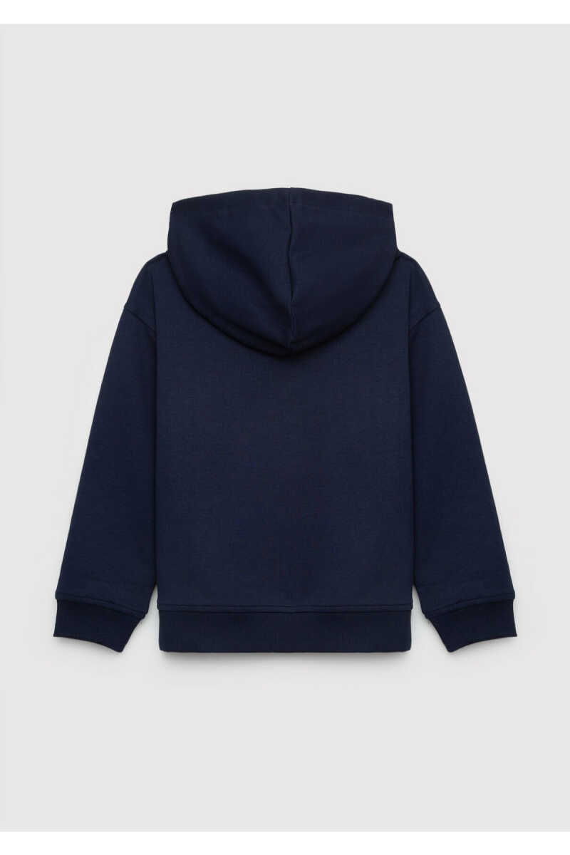 Mavi Kapüşonlu Lacivert Loose Fit Çocuk Sweatshirt 6S10183-84371 - 3